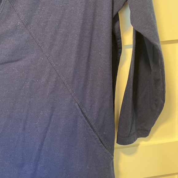 Lands End Outfitters Women 2X Cardigan Sweater Waterfall Open Front Navy - Picture 3 of 4